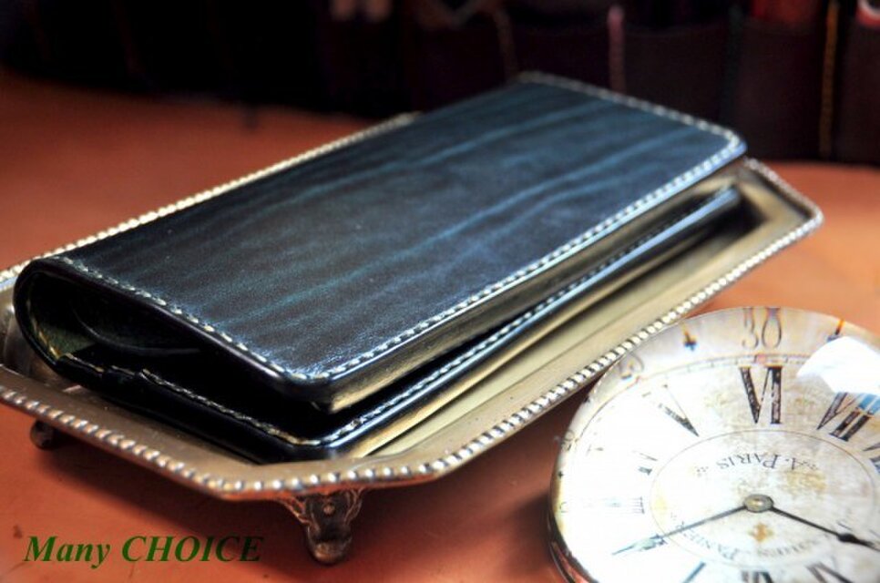 革の宝石・ルガトー・長財布（緑