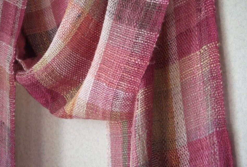 手織りシルクストール・・ハーベスト