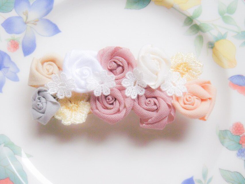 New ☆ニュアンスカラー　フラワーバレッタ 2