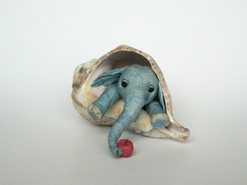 貝がら　ミニチュア　象