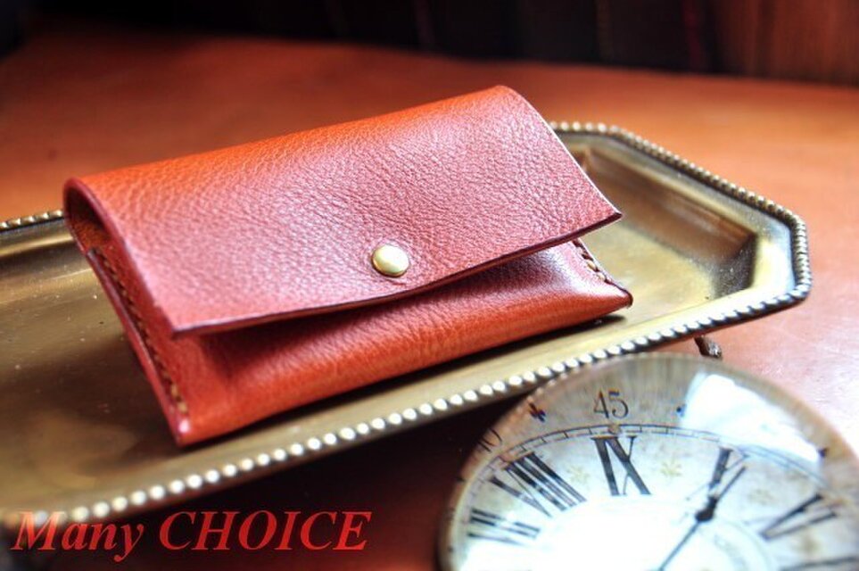 イタリアンオイルレザーアリゾナ・名刺入れ（ウィスキー）