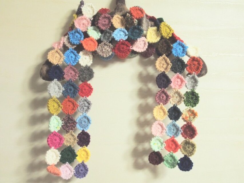 *○をつなげたマフラー*