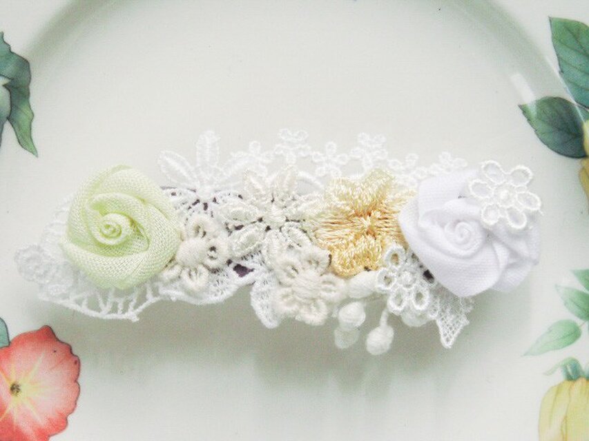 New ☆ミルキーカラー ナチュラル ヘアバレッタ A