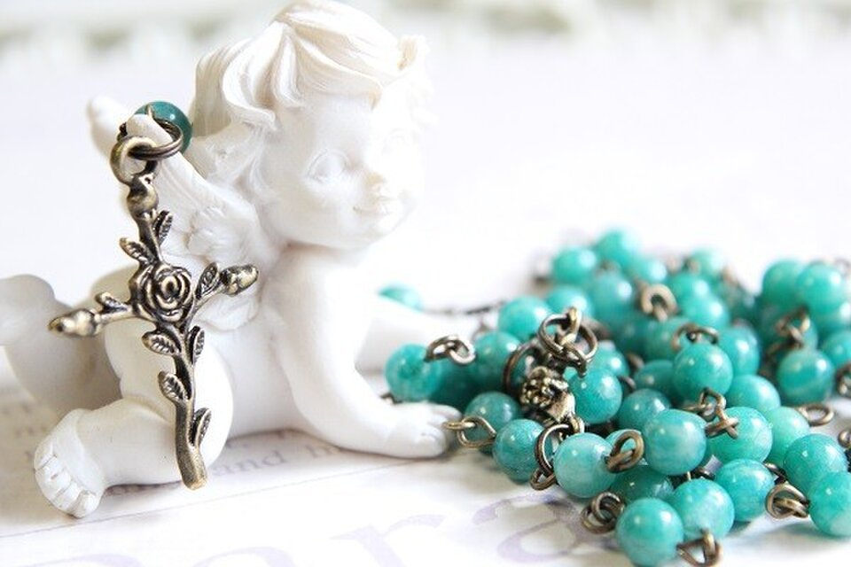 ロシアンアマゾナイトのロザリオ