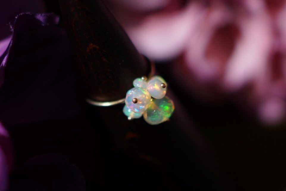 プレシャスオパールつぶつぶリング K10 sz.6