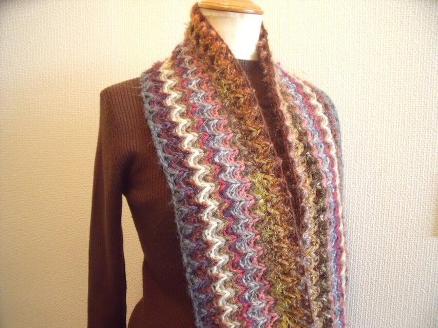 多色使いのスヌード