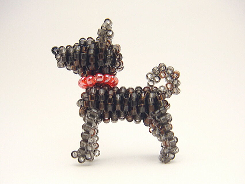 甲斐犬・ビーズ（ストラップ/ブローチを選択）