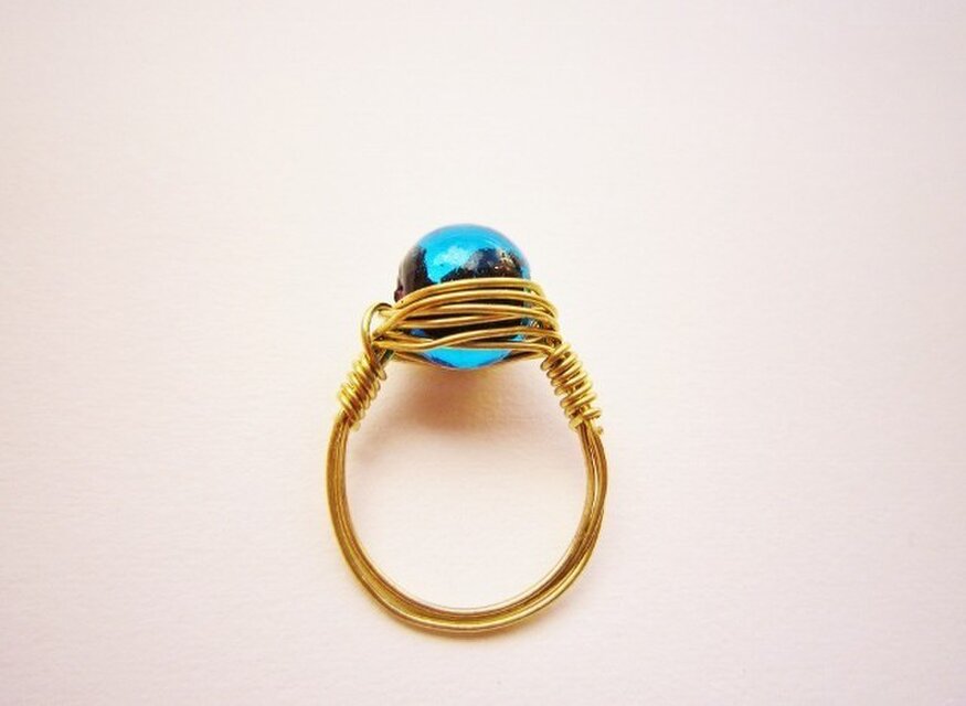 とんぼ玉 Wire Ring | iichi 日々の暮らしを心地よくするハンドメイド
