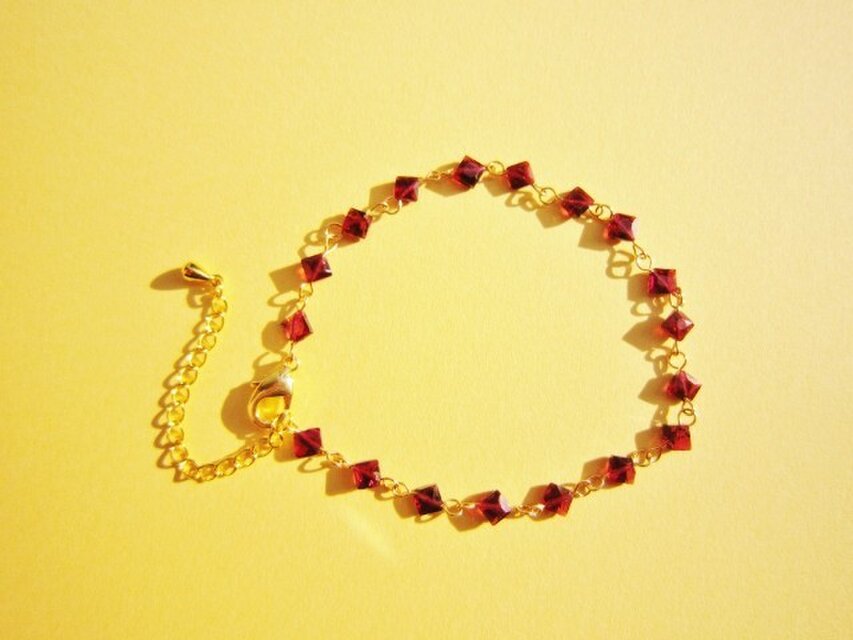 宝石質ガーネット　ブレスレット