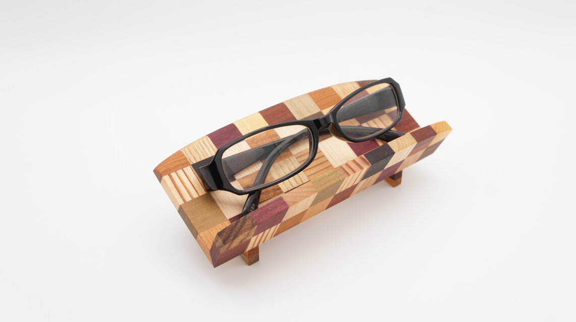 寄木メガネ置き