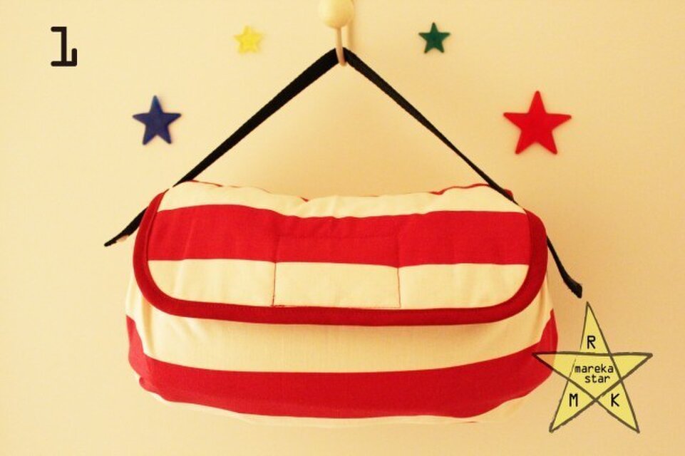 【売約済N様】№114 エルゴカバー(4WAY)☆赤白ボーダー