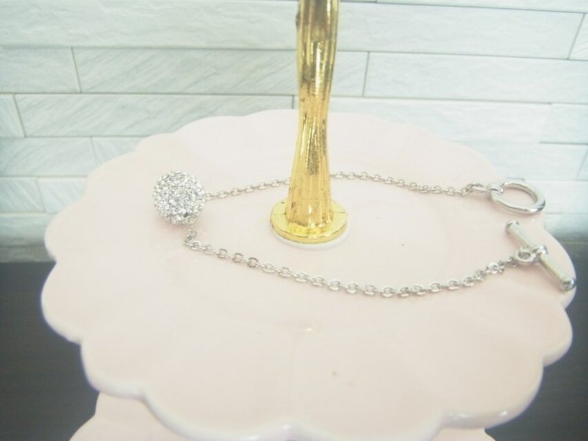 スワロフスキーボールブレスレット(クリスタル)