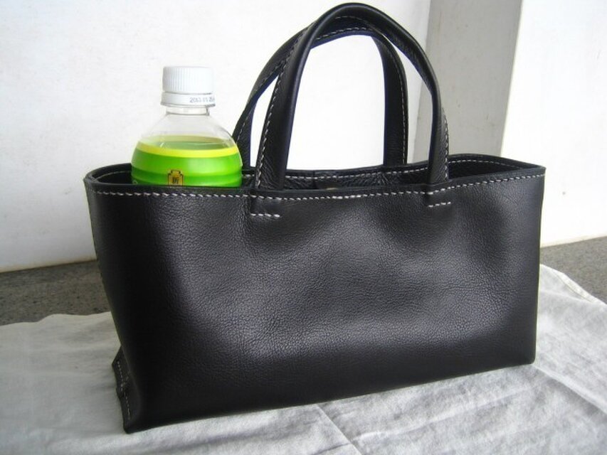 【Ｗ様オーダー品】しっかり横長トートバッグ（黒色・Ｓ）