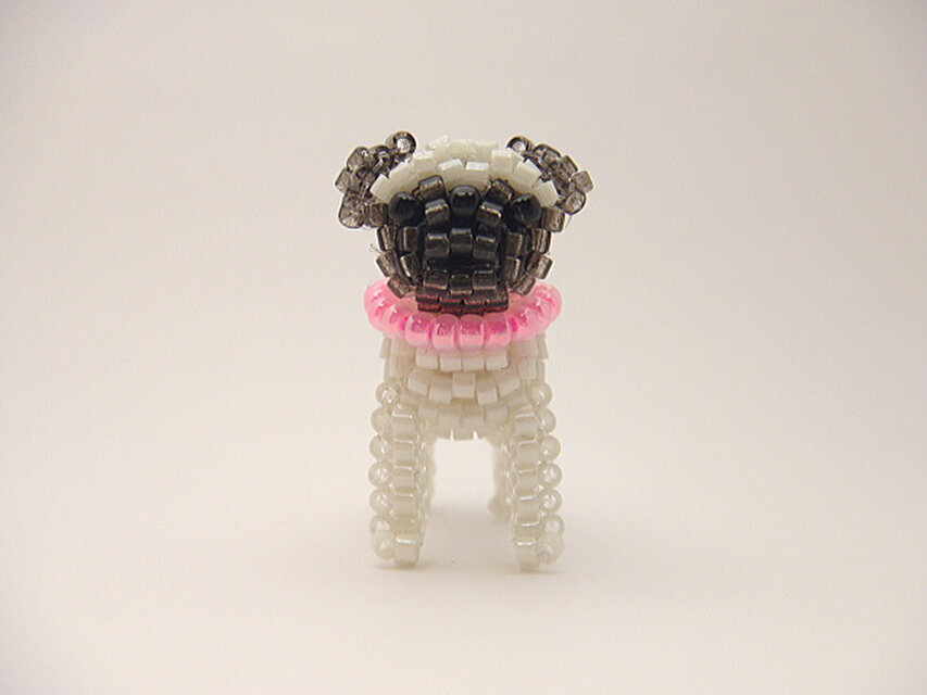 パグ・ビーズ（ストラップ/ブローチを選択）