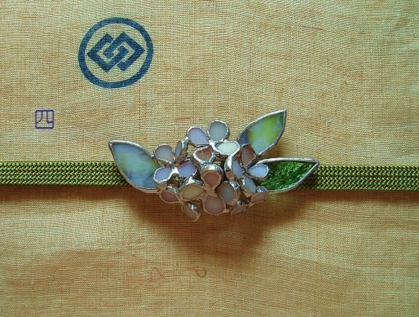 R様取り置き品＊あじさいの帯留