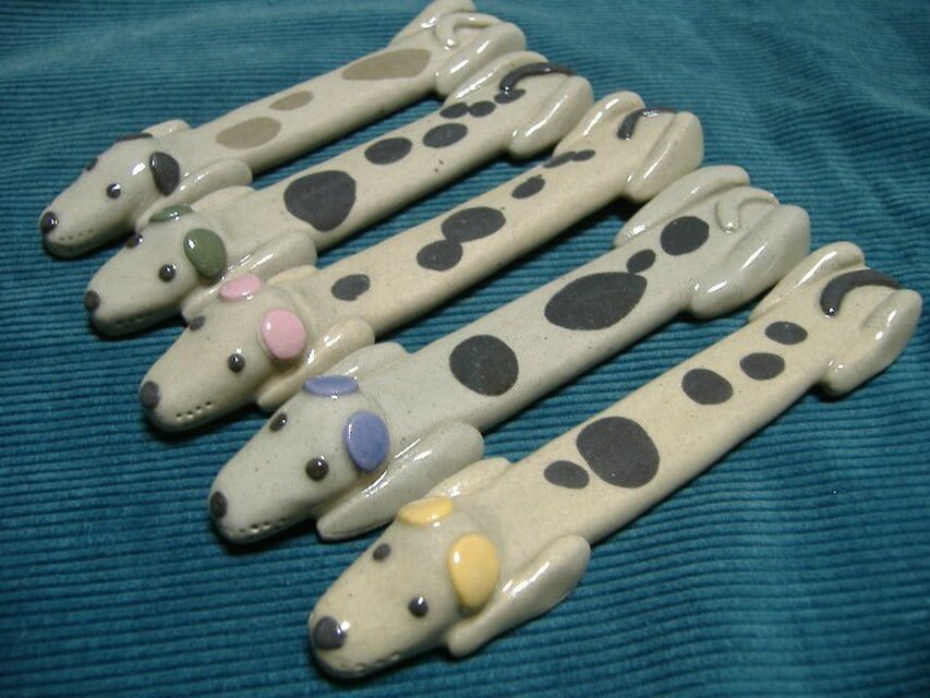 ブチわんこフォーク＆スプーン＆箸置き（５個組）