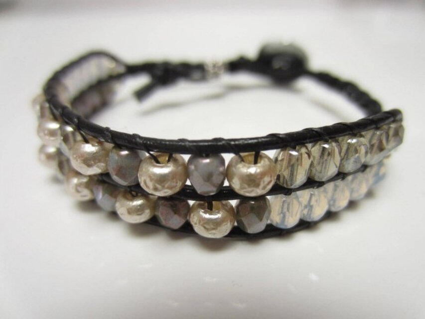 黒2段ブレスレット