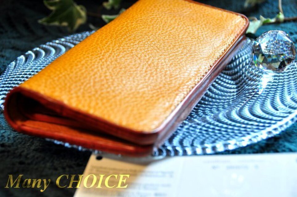 イタリアンオイルレザーアリゾナ・長財布（ライトマスタード）