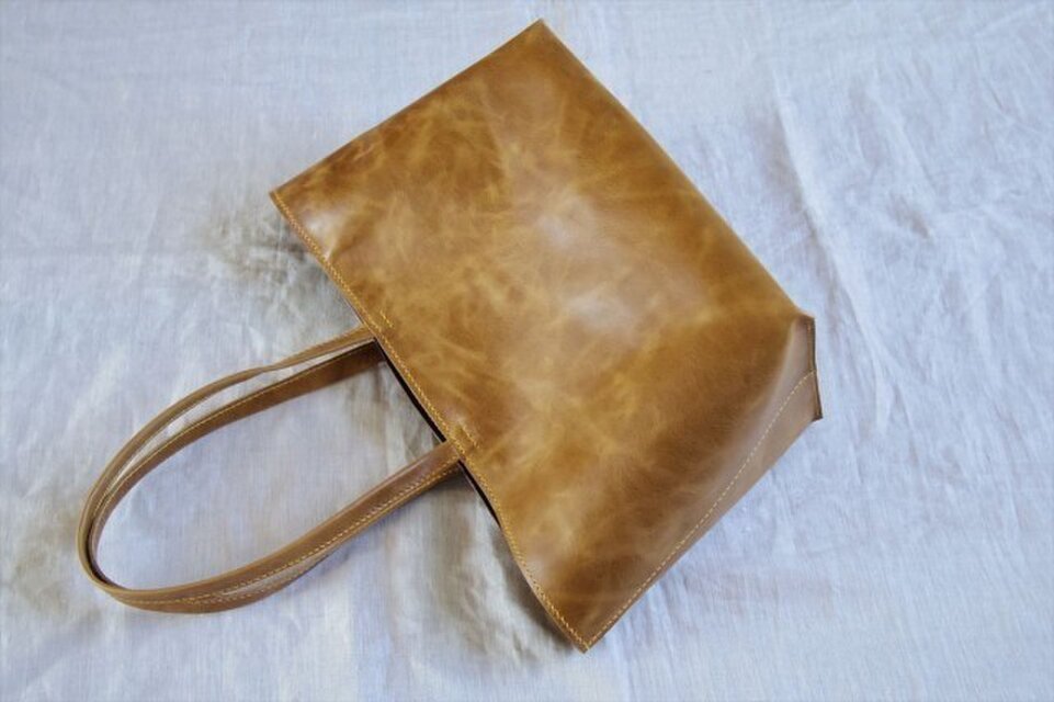 【F様オーダー品】おっきなトートバッグ（ラクダ革）