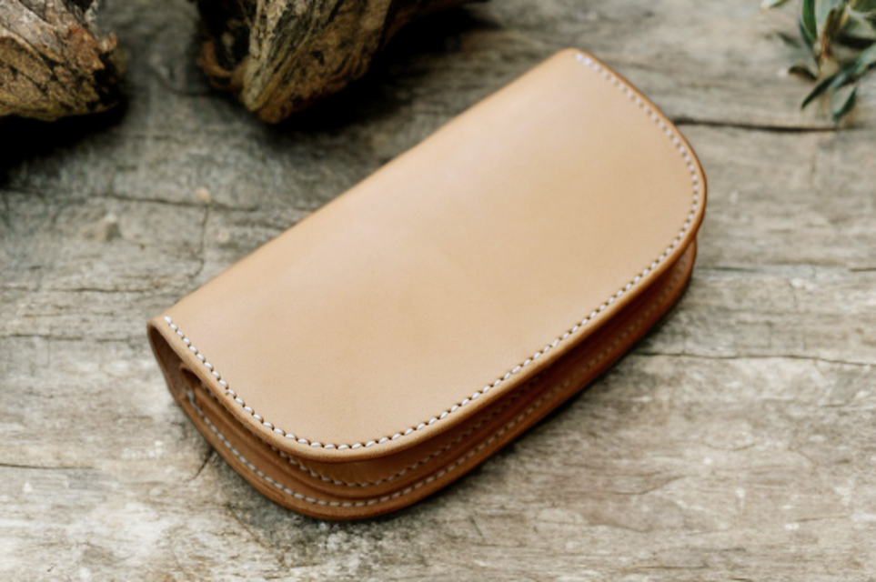 本革サドルレザーのシンプル長財布【受注製作】