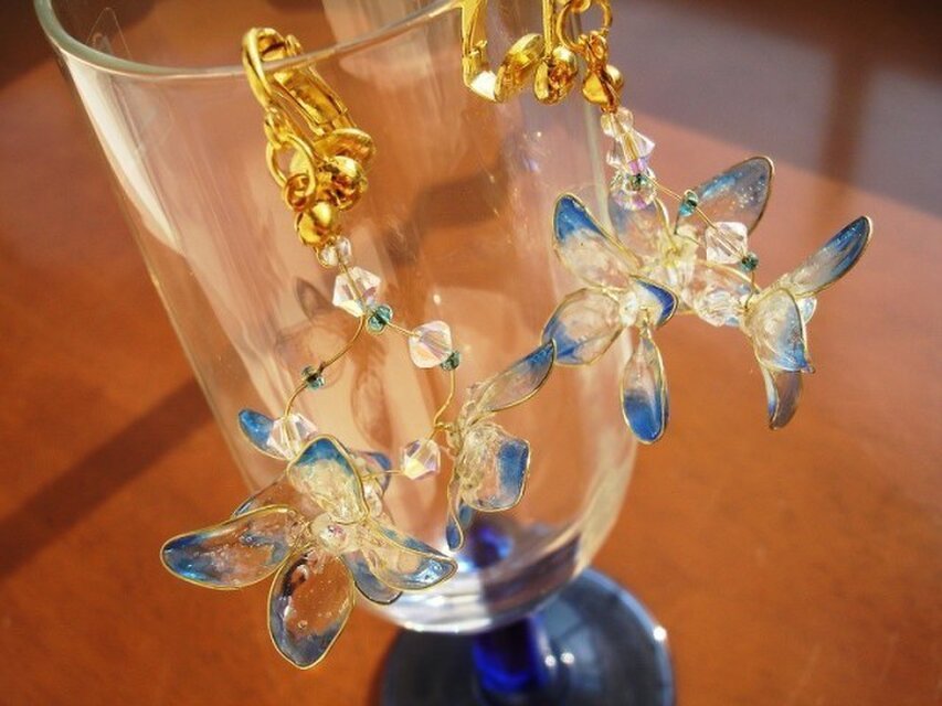 ＊紫陽花＊（イヤリング）