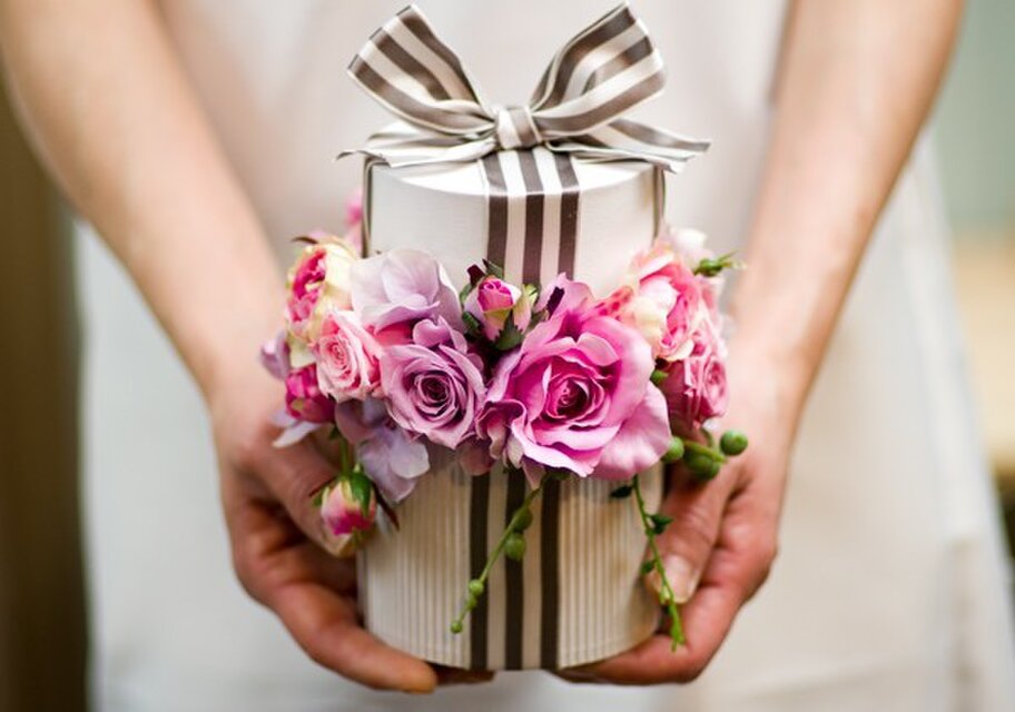 お花のギフトBOX-丸