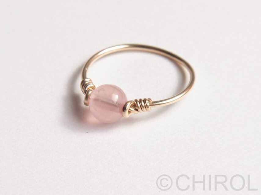 ローズクォーツ リング / 14kgf