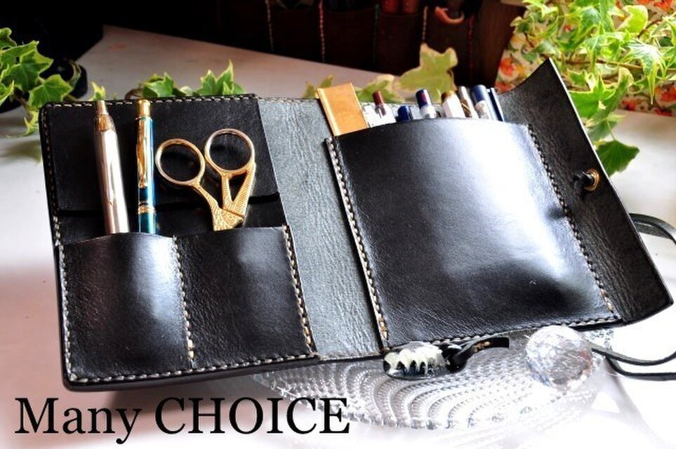 革の宝石・ルガトー・2つ折りロディア・ペンケース