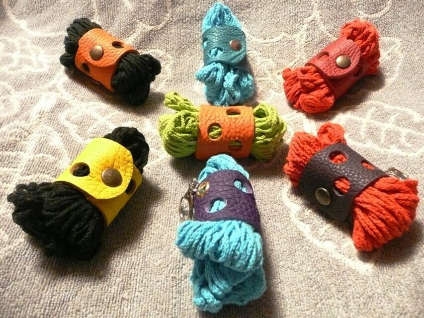 ちょっとおでかけネットバッグ（トリヨン革ホルダー付き）