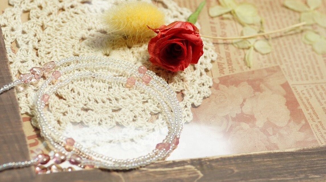 ピンクハートメガネストラップ