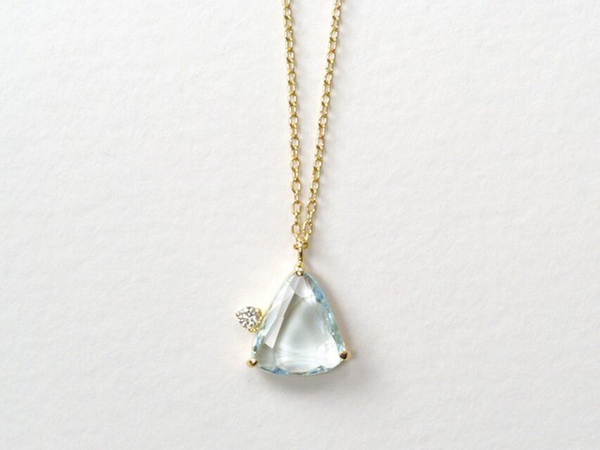 アクアマリンとダイヤモンドペンダント