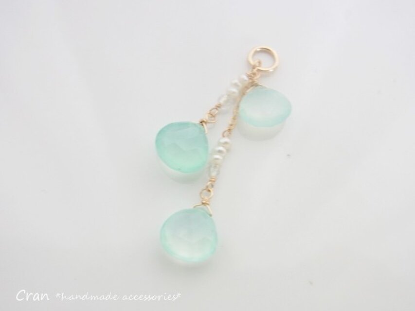 K14gf:カルセドニーのペンダントトップ