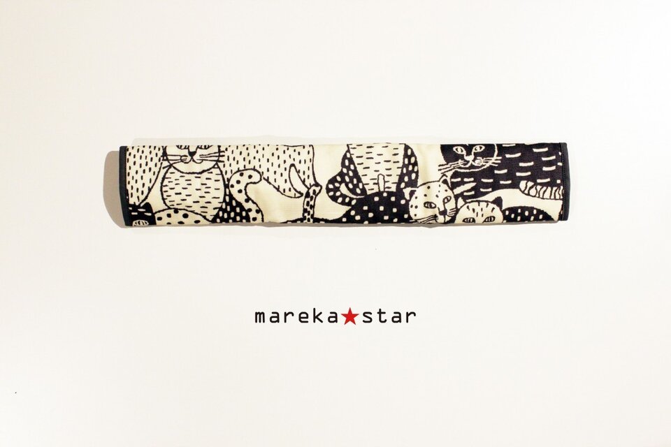 【売約済M様】№356 ベビーカーフロントガードカバー☆猫グレー