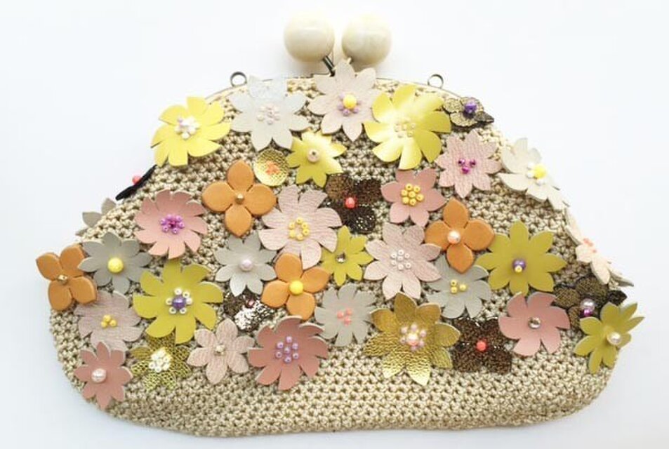 クラッチバッグ／イエロー×ピンク