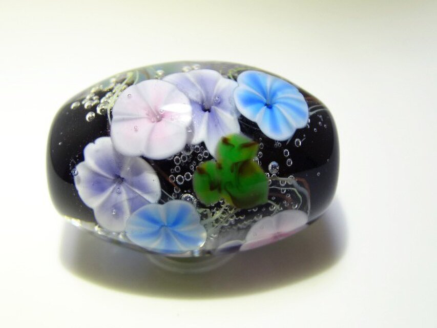 朝顔のとんぼ玉