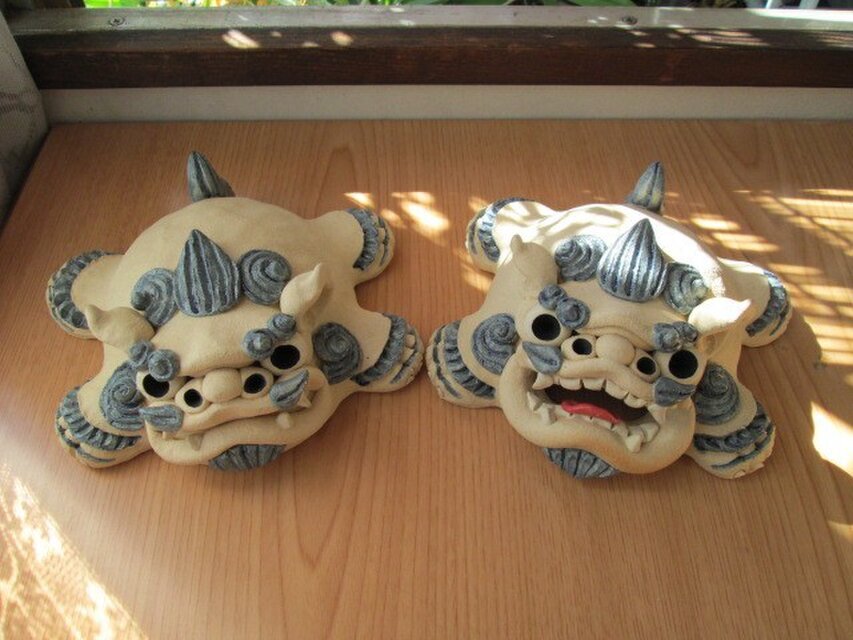 ホーヤーシーサー（大・ルリ釉）