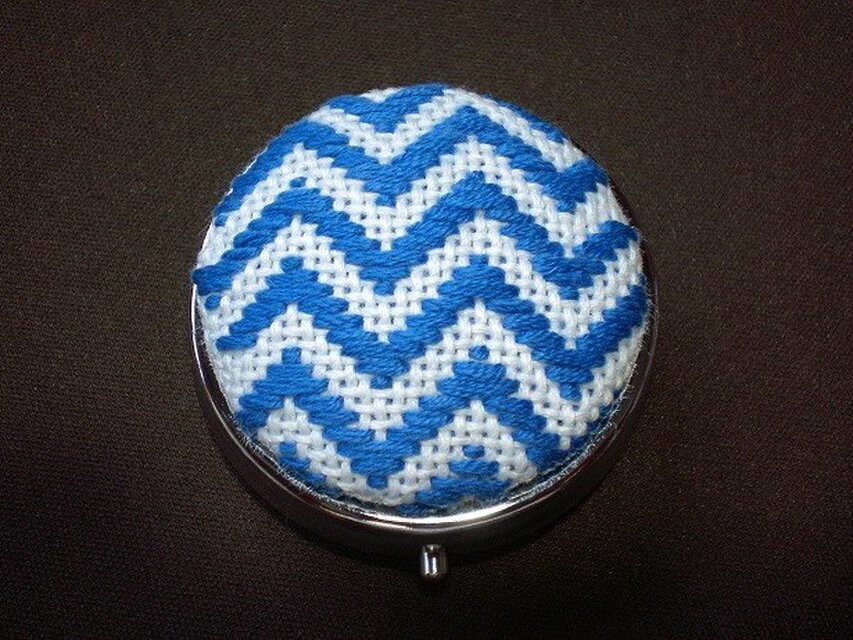 こぎん刺し*ピルケース*小物入れ*青波