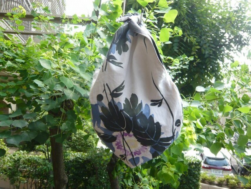 浴衣地大津袋　リバーシブル仕立て