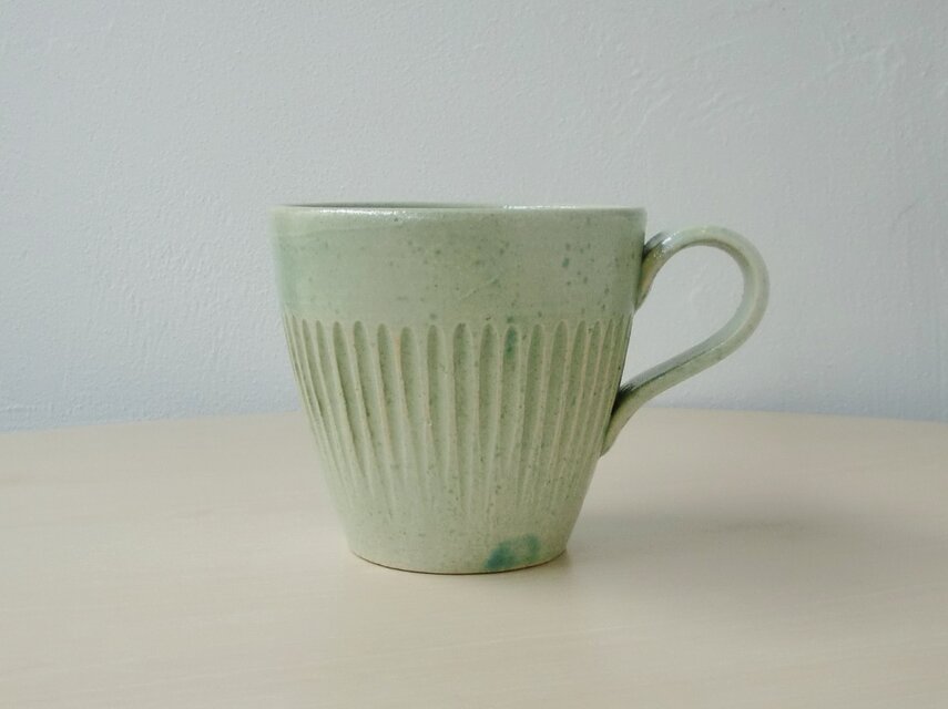 緑のマグカップ