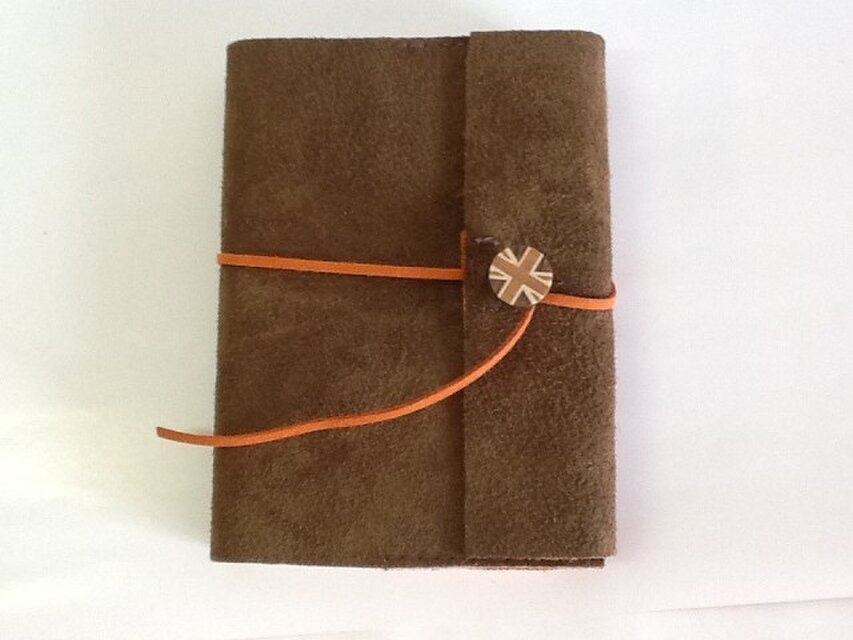 スエードブックカバー ブラウン