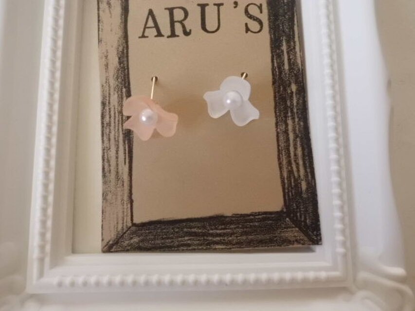 お花のピアス(アレルギー対応）