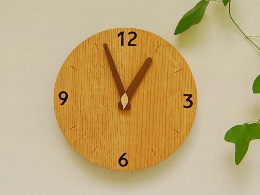 直径20cm 掛け時計 ｵｰｸ【1532】