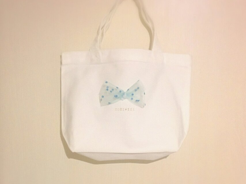 3色から選べる*tulle ribbon bag♪