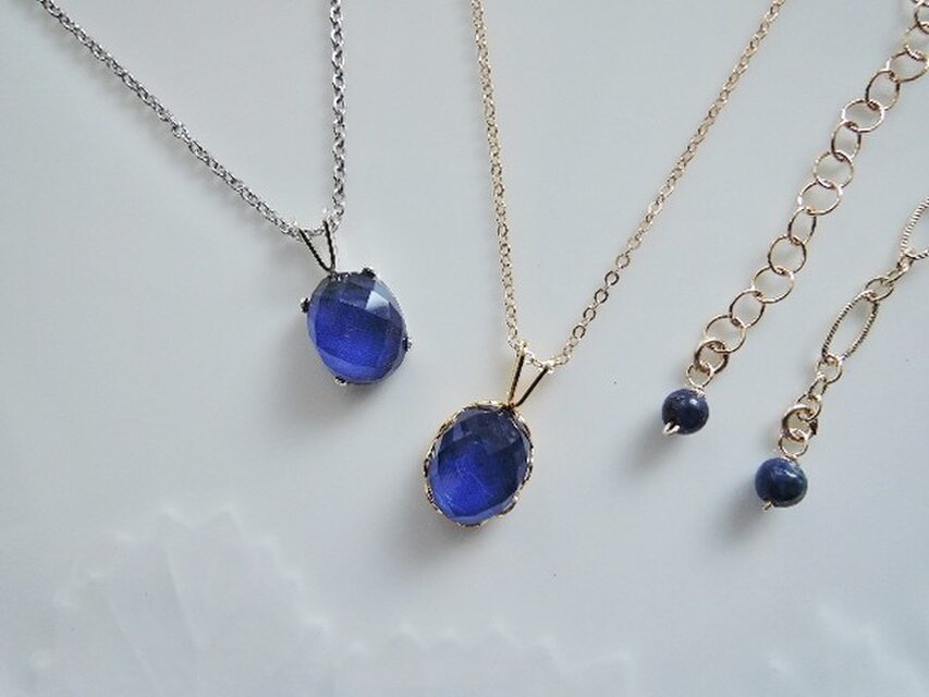 ☆15.11.2更新　ラピスラズリ＆クリスタルミニペンダント 14KGF画像分sold out (807)