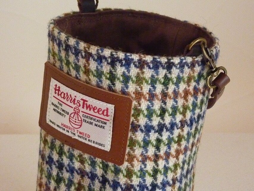 し様ご依頼品ボトルケース（ハリスツイードカラフル千鳥）