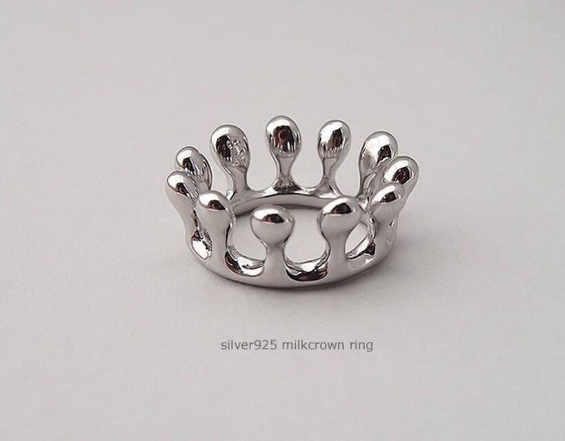 milk crownミルククラウンの指輪8号 SV925【YujiKONO】 | iichi