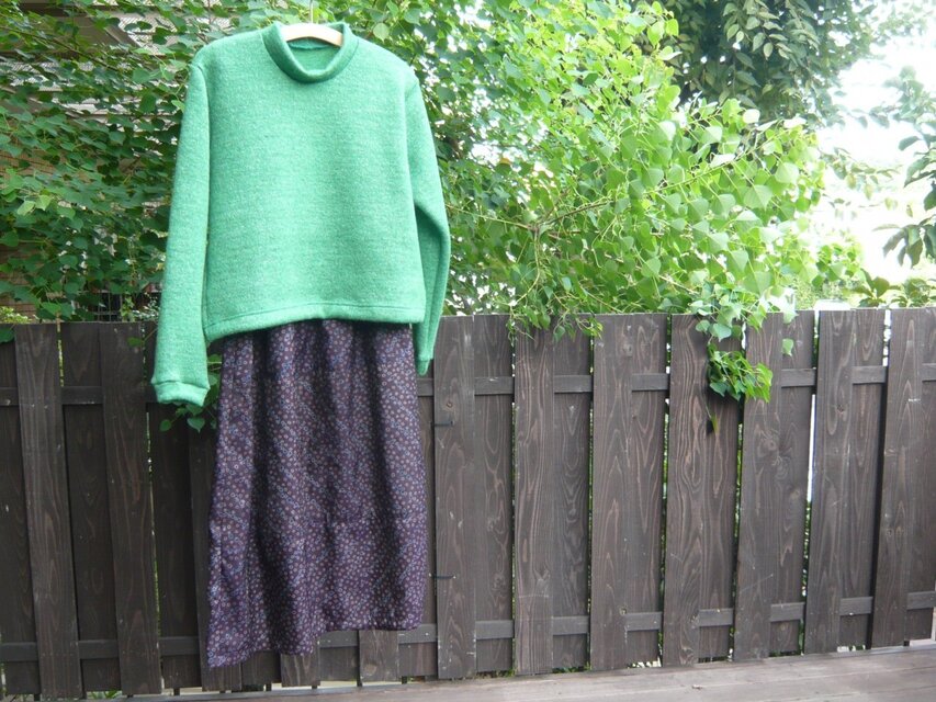 カット＆ソー　ざっくりセーター　イタリア製モヘア生地　　