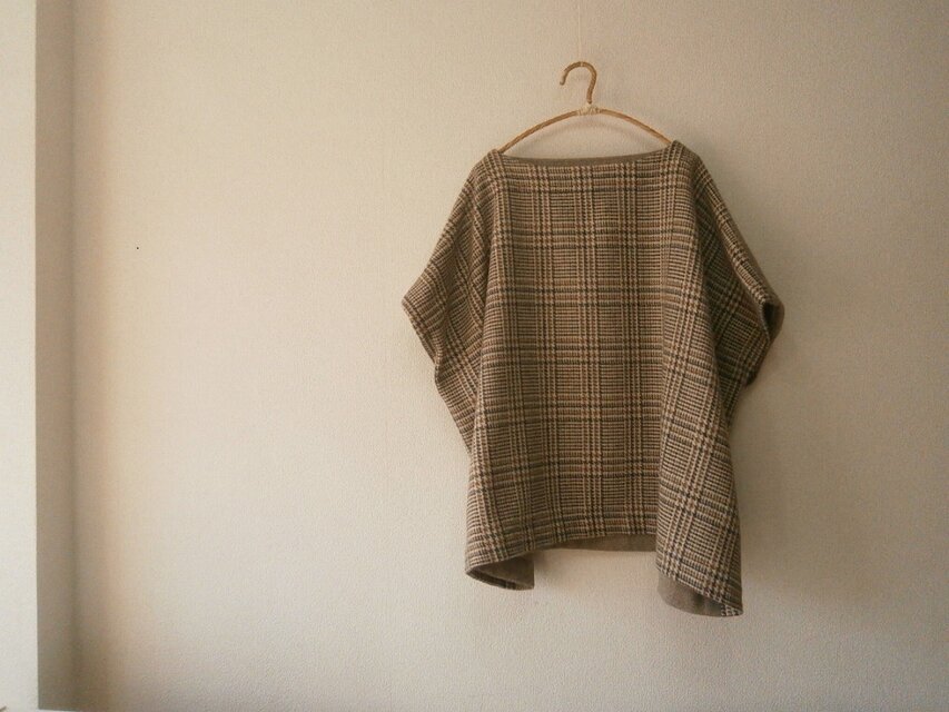 en-en秋冬ウール・グレンチェックゆったりプルオーバー(064)