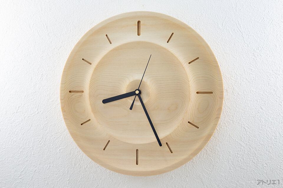 studio PEAK▼HOUR 掛時計 置時計　チーク材　無垢材 studio PEAK▽HOUR 掛時計 置時計チーク材無垢材