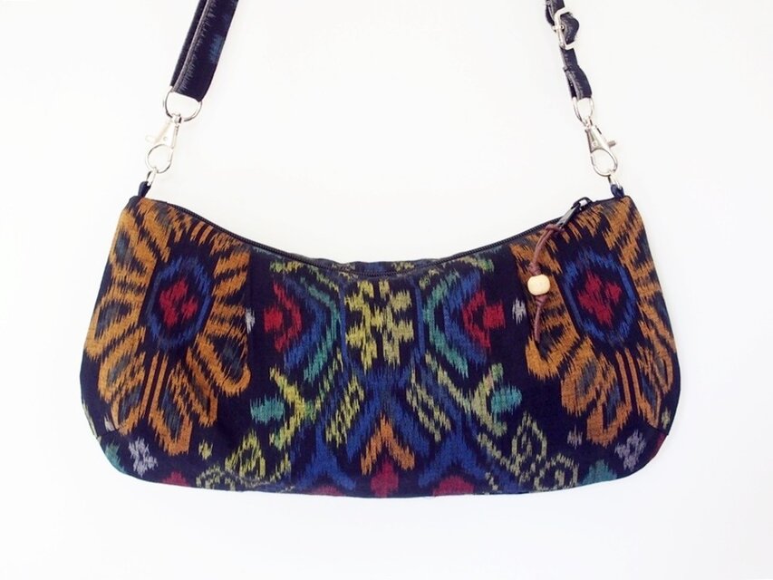 3WAYお散歩ポシェット　イカット（フラワー）